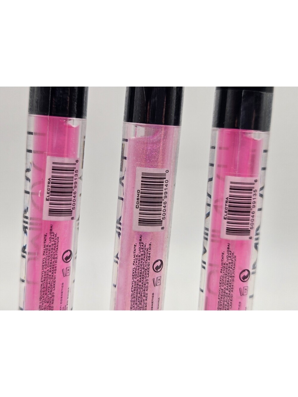 Illuminati Cosmetics Lip Gloss Lot of 3 Cosmo & Electra Pink Shimmer Gloss New - Picture 2 of 3